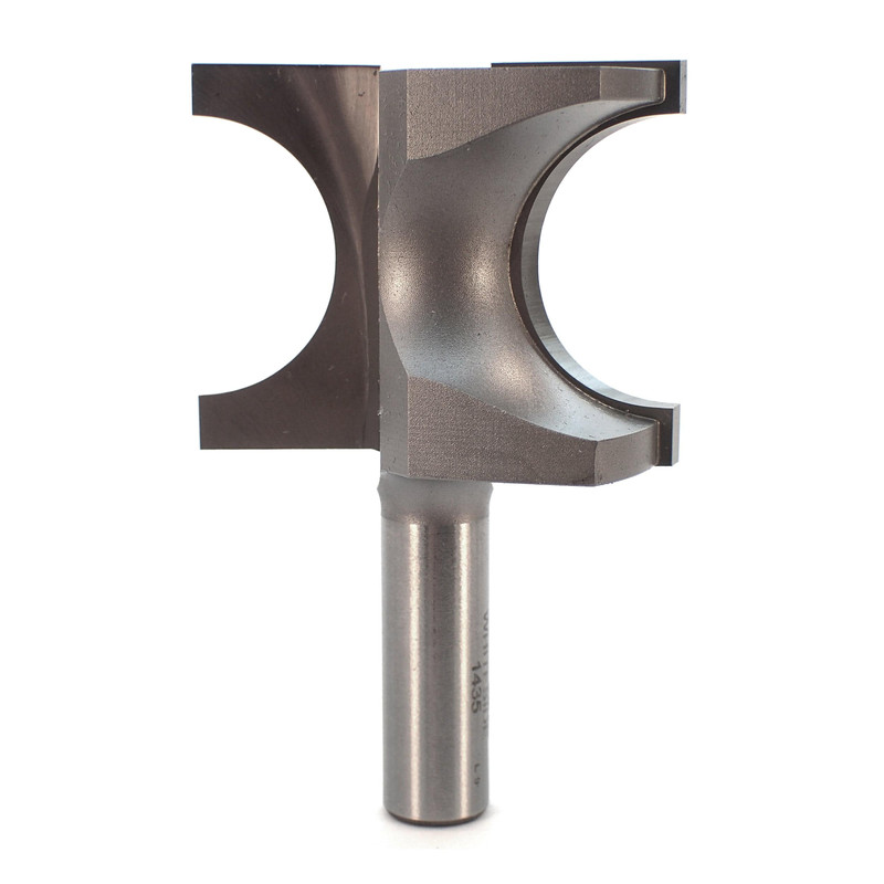 1435 Half Round (Bull Nose) Router Bit 1/2" SH 5/8" R X 1-1/4" Co X 1-3/4" CL 2-3/16" D
